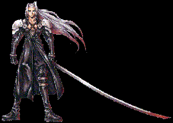 *grabs Masamune in an attempt to hit Cloud with it, and falls over due to the weight*
Oiya...